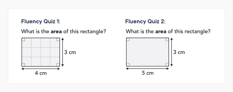 An example of the progression between quiz questions